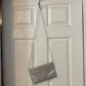 Windsor Sparkling Silver Clutch